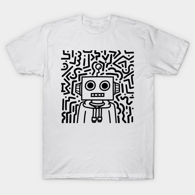 Doodle robot T-Shirt by KammyBale